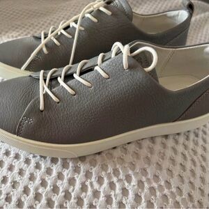 NEW - Ecco Gray Leather Sneakers - firm price
